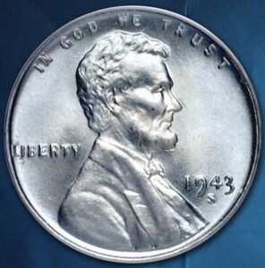 Vintage 1943 Lincoln Wheat Penny featuring Abraham Lincoln, symbolizing American history and heritage.