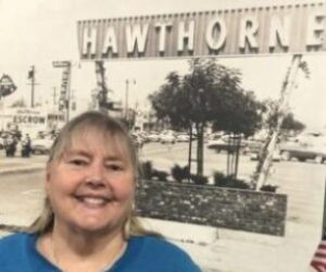 Historic Hawthorne sign at the Hawthorne Historical Society, showcasing the community's heritage and local history.