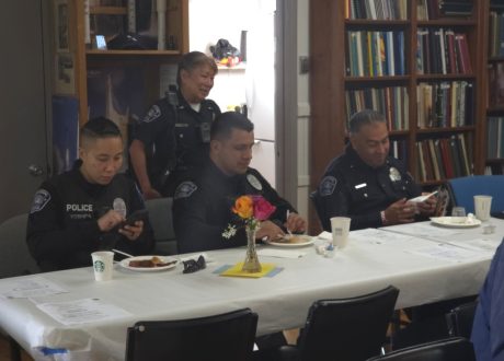 Police Eating in Museum