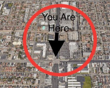 Aerial view of Hawthorne's historic Kelly Field, the first airport in the area, showcasing early aviation history and the development of regional air transportation.